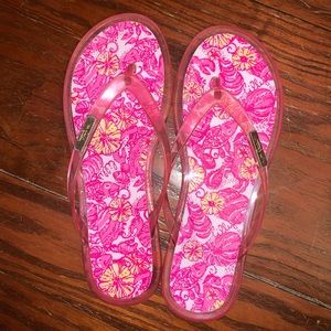 Lilly Pulitzer flip flops - size 7